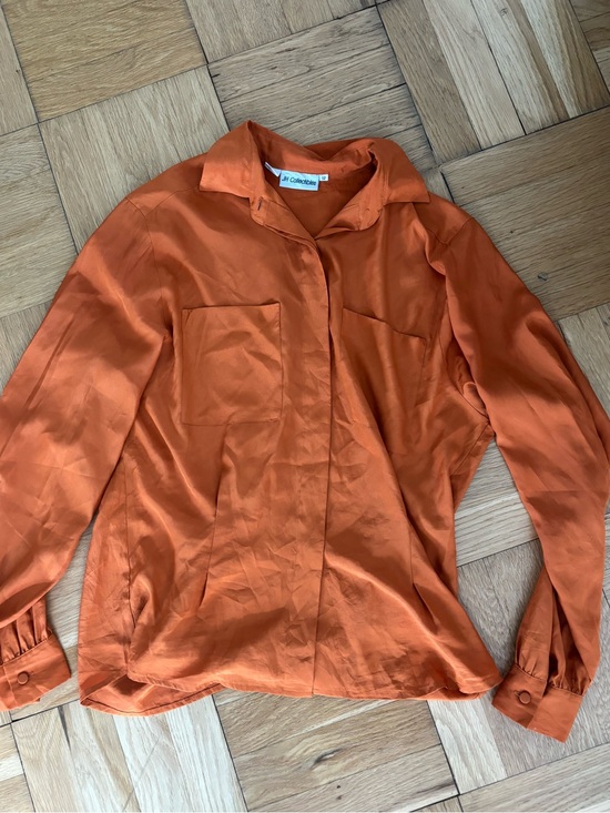 Reformation Tops - Reformation vintage Silky Orange Button-Up Blouse